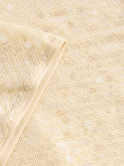 Gold Long Sleeve Sequin Sheer LonglineTop - Image 8 of 9
