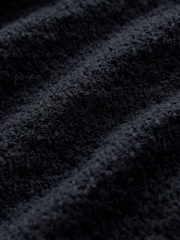 Navy Drape Cowl Neck Texture Top - Image 6 of 6