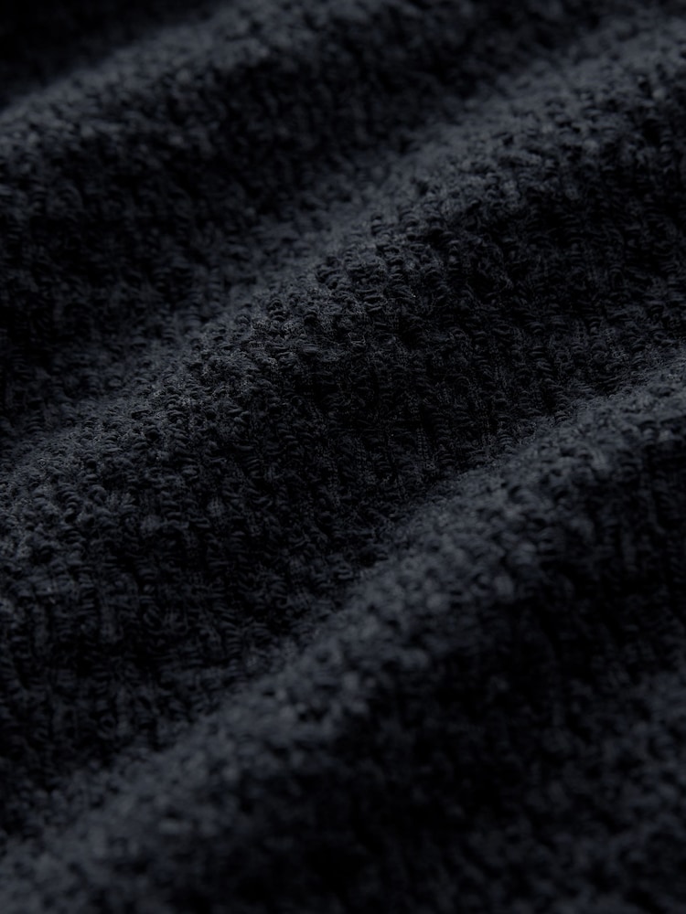 Navy Drape Cowl Neck Texture Top - Image 6 of 6