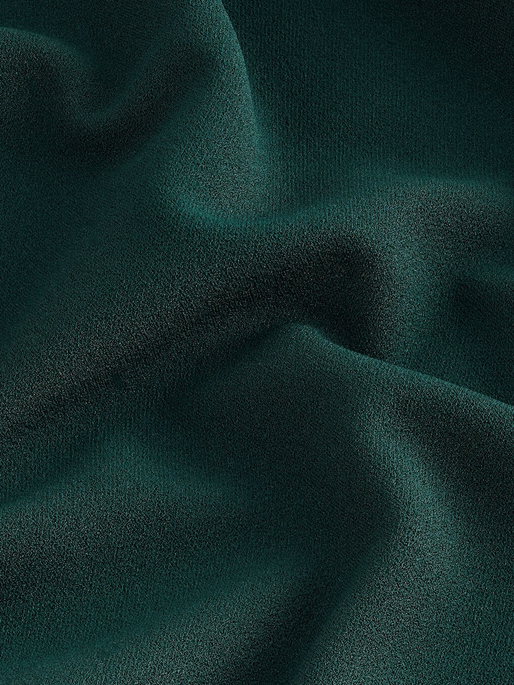 Green Crepe Three Quarter Sleeve Shirt - Image 6 of 6