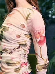 Bloemenprint in ecru/groen - Kew Collection - Image 2 of 7
