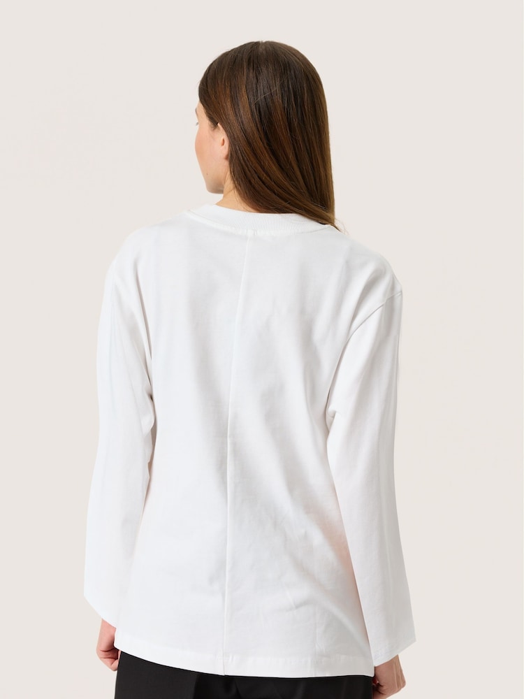 Soaked in Luxury A-line Fit Coreen Long Sleeve 100% Cotton T-Shirt - Image 2 of 6