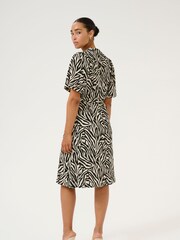 Kaffe KAelisa V-Neck Knee Length Jersey Black Dress - Image 2 of 5