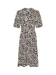 Kaffe KAelisa V-Neck Knee Length Jersey Black Dress - Image 4 of 5