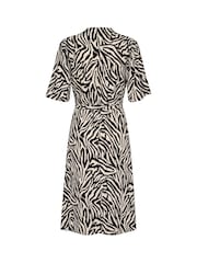 Kaffe KAelisa V-Neck Knee Length Jersey Black Dress - Image 5 of 5