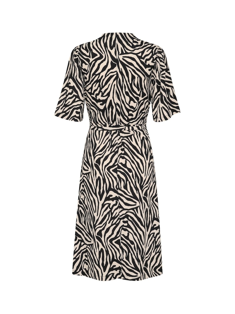 Kaffe KAelisa V-Neck Knee Length Jersey Black Dress - Image 5 of 5 Kaffe KAelisa V-Neck Knee Length Jersey Black Dress - Image 5 of 5