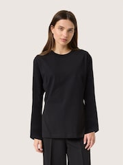 Soaked in Luxury A-line Fit Coreen Long Sleeve 100% Cotton T-Shirt - Image 1 of 6