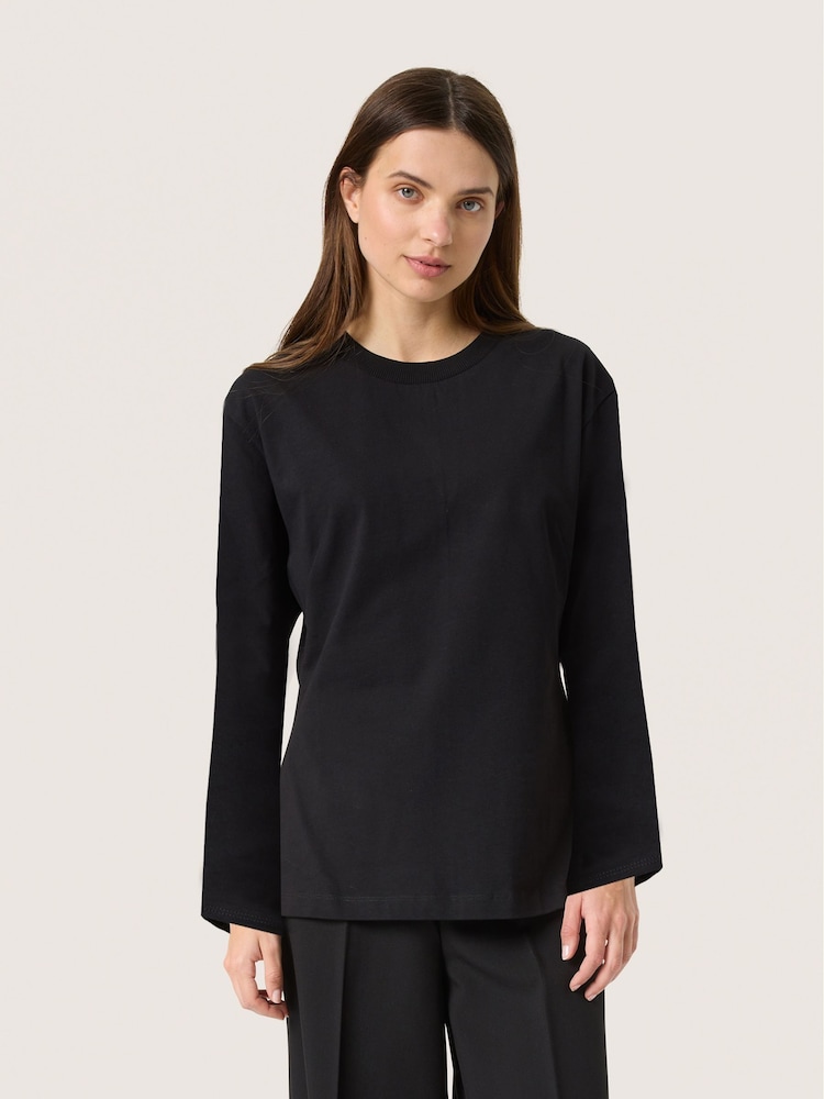 Soaked in Luxury A-line Fit Coreen Long Sleeve 100% Cotton T-Shirt - Image 1 of 6