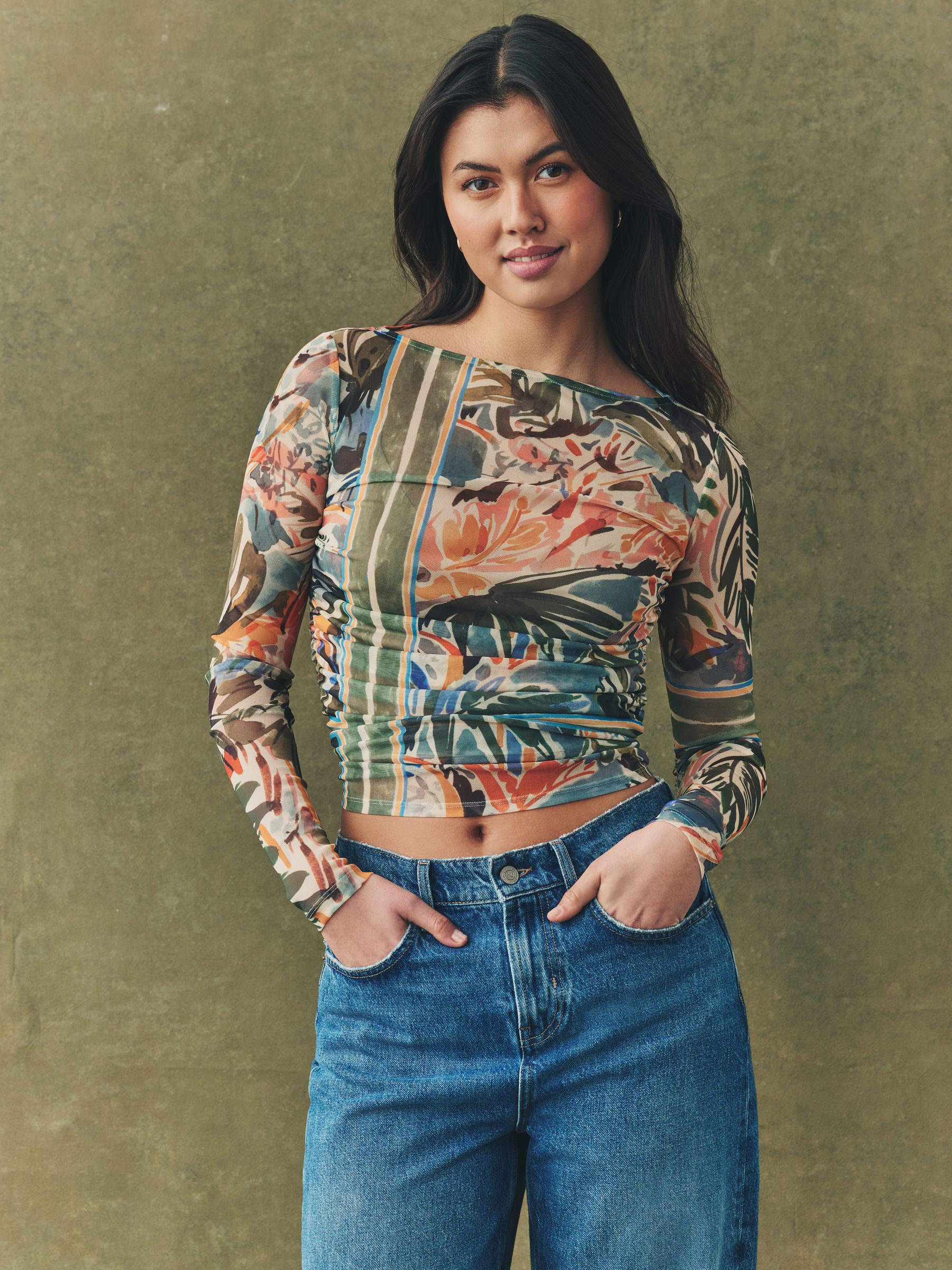 Buy Green Floral Print Kew Collection from Next USA