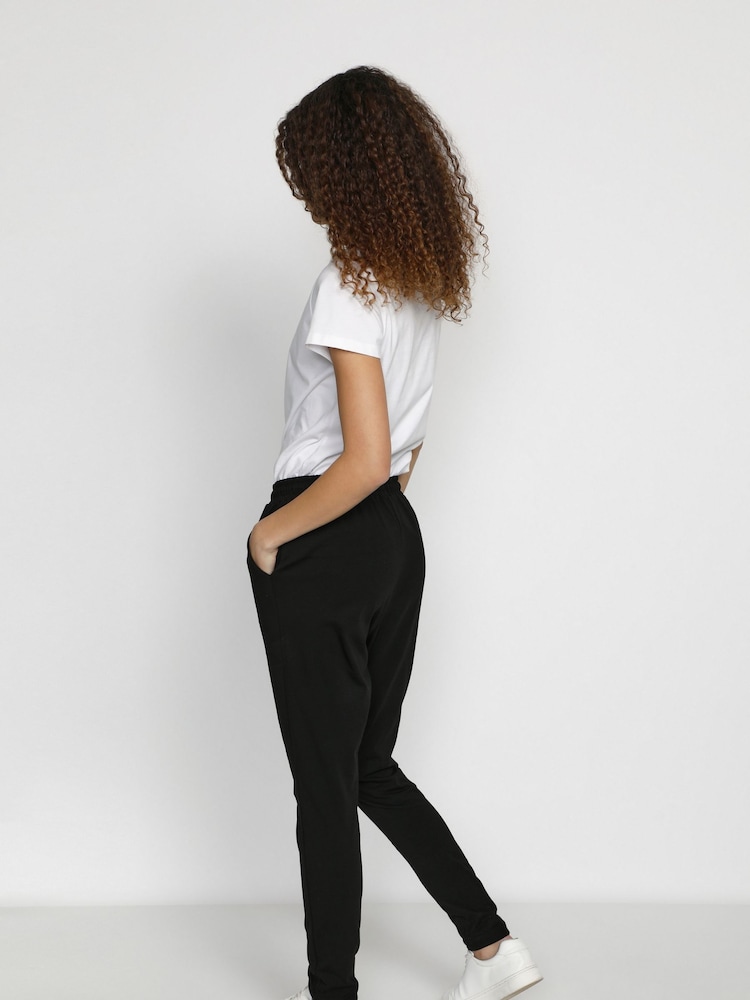 Kaffe Linda Casual High Waisted Black Trousers - Image 2 of 7