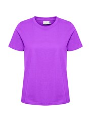 Kaffe Purple Marin Short Sleeve 100% Cotton T-Shirt - Image 5 of 6