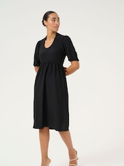 Kaffe KAveneda V-Neck Short Puff Sleeve Dress - Image 1 of 6