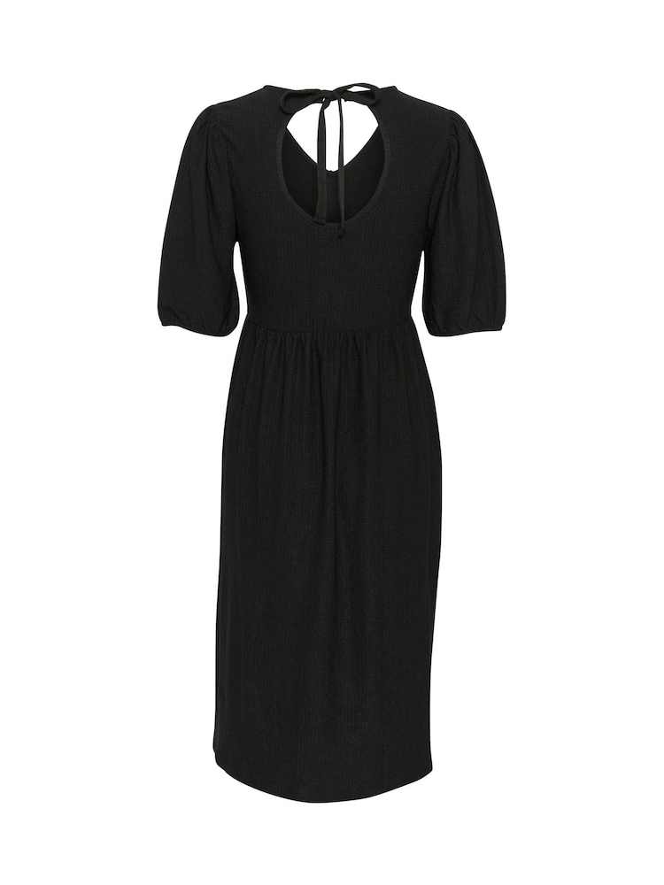 Kaffe KAveneda V-Neck Short Puff Sleeve Dress - Image 6 of 6