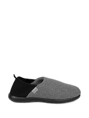 Totes Grey Mens Isotoner Felt Isoflex Full Back Slippers - Image 2 of 5