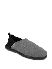 Totes Grey Mens Isotoner Felt Isoflex Full Back Slippers - Image 3 of 5
