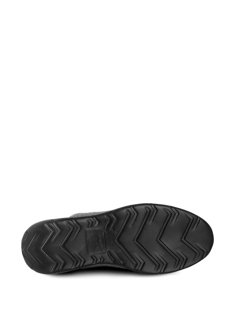 Totes Grey Mens Isotoner Felt Isoflex Full Back Slippers - Image 5 of 5
