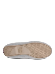 Totes Blue Ladies Isotoner Herringbone Ballet Slippers - Image 3 of 5