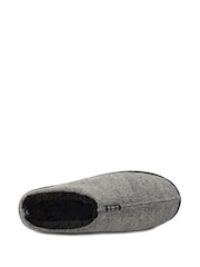 Totes Grey Mens Felted Icon Mule Slippers - Image 3 of 5