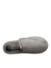 Totes Grey Ladies Isotoner Sparkle Velour Slippers with Touch Fasten Tab - Image 3 of 5