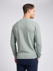 U.S. Polo Assn. Mens Green Texture Crew Neck Sweatshirt - Image 4 of 4
