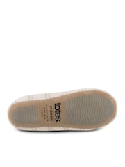 Totes Cream Ladies Isotoner Popcorn Terry Ballet Slippers - Image 4 of 5