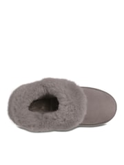 Gris - Botines de ante auténtico para mujer Isotoner de Totes - Imagen 3 de 5