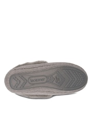 Totes Grey Ladies Isotoner Winter Herringbone Moccasin Slippers - Image 3 of 4