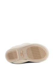 Totes Cream Ladies Isotoner Borg Boot Slippers - Image 4 of 5
