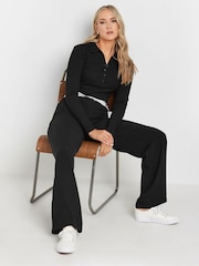 Long Tall Sally Black Contrast Waist Trousers - Image 5 of 5