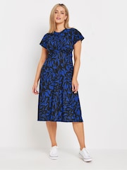 M&Co Printed Short Sleeve Twist Front Dress - Bild 1 von 5