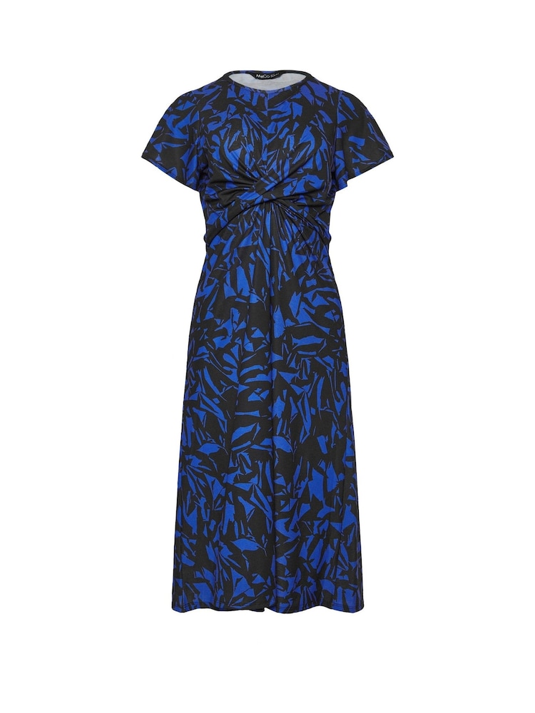 M&Co Printed Short Sleeve Twist Front Dress - Bild 5 von 5 M&Co Printed Short Sleeve Twist Front Dress - Bild 5 von 5