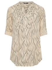 Yours Curve Natural Pintuck Blouse - Image 5 of 5
