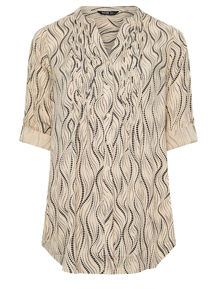 Yours Curve Natural Pintuck Blouse - Image 5 of 5