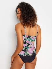 M&Co Black Tropical Floral Fitted Tankini - Image 4 of 6