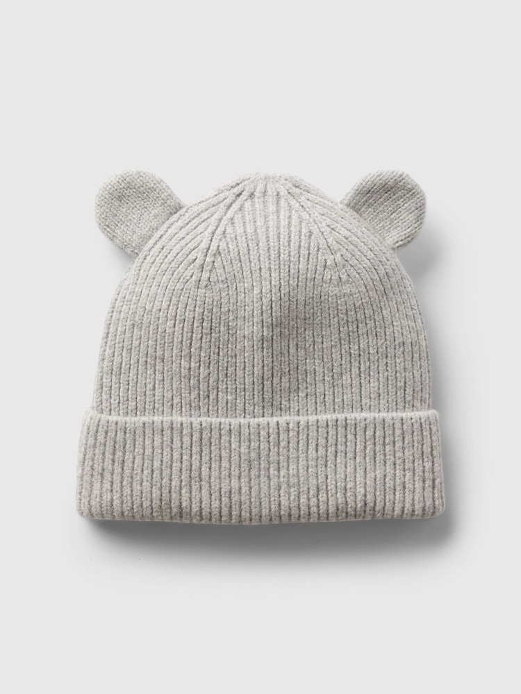 Gris - Gorro con diseño de oso en CashSoft de Gap (recién nacido - 3 años) - Imagen 1 de 2