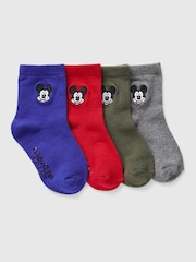 Gap Blue Kids 4 Pack Disney Mickey Mouse Crew Socks - Image 1 of 1