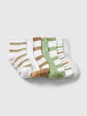 Gap Kids 7 komplet črtast; progast Quarter okrogli ovratnik; z okroglim ovratnikom nogavice - Slika 1 iz 1