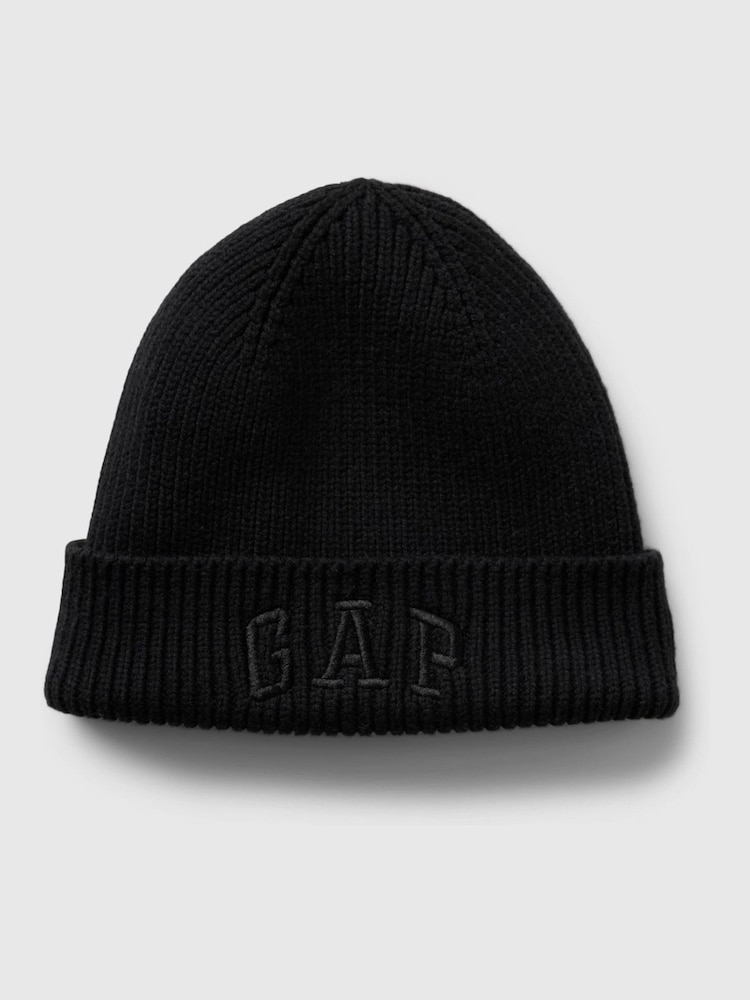 Gap Black Toddler Logo Beanie Hat (1-3yrs) - Image 1 of 1 Gap Black Toddler Logo Beanie Hat (1-3yrs) - Image 1 of 1