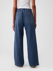 Gap Blue High Waisted Wide Denim Trousers - Image 3 of 9