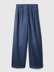 Gap Blue High Waisted Wide Denim Trousers - Image 8 of 9