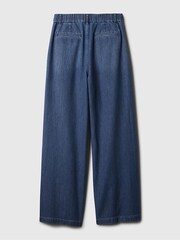 Gap Blue High Waisted Wide Denim Trousers - Image 9 of 9
