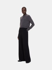 Whistles Grey Wool Cropped Sweater - Image 3 of 6