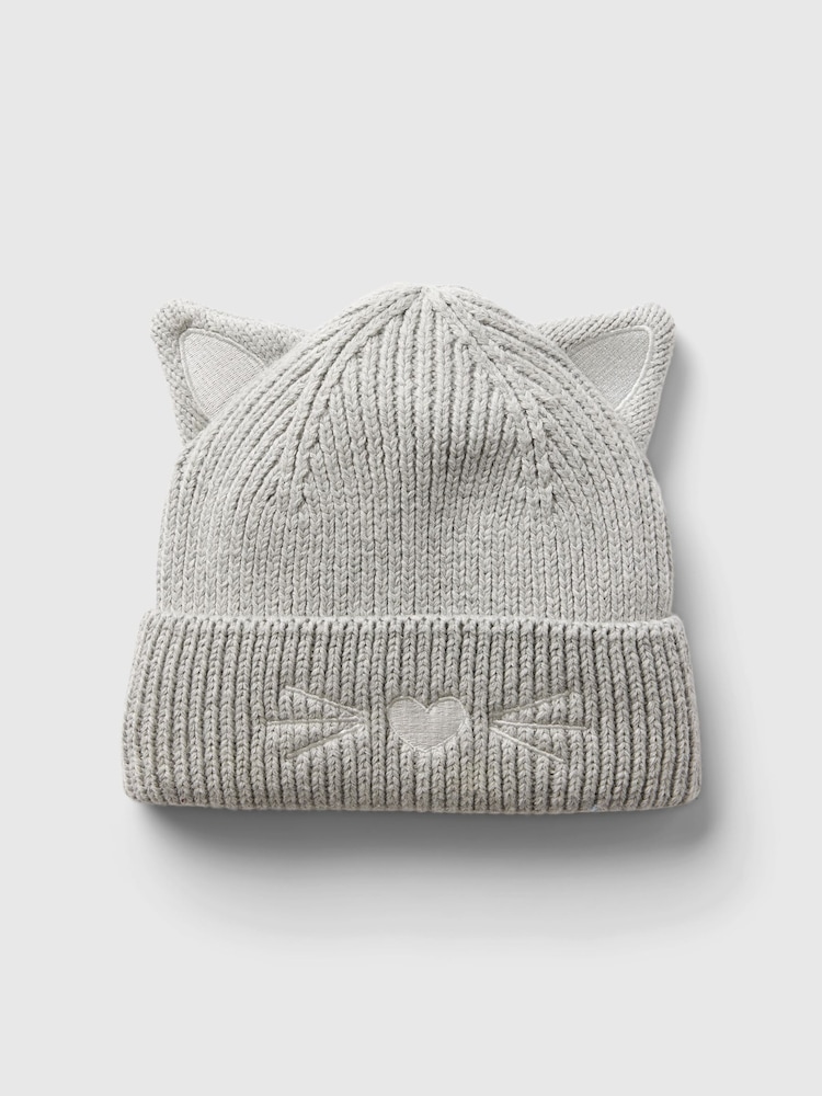 Gap Grey Cat Ear Beanie (Newborn-3yrs) - Image 1 of 1