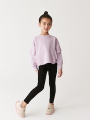 River Island Black Girls Logo Waistband Leggings 3 Pack - Image 2 of 3