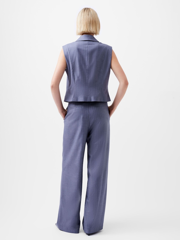 French Connection Grey Fiorella PIN Stripe Waistcoat - Image 2 of 4
