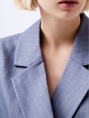 French Connection Grey Fiorella PIN Stripe Waistcoat - Image 3 of 4