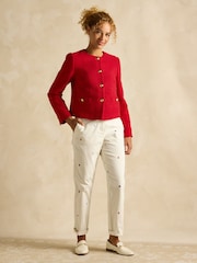 Joules Hampstead Red Boucle Jacket - Image 3 of 6