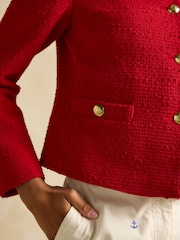 Joules Hampstead Red Boucle Jacket - Image 5 of 6
