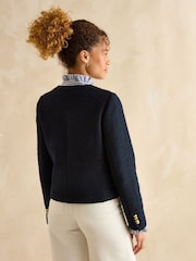 Joules Hampstead Navy Boucle Jacket - Image 2 of 6