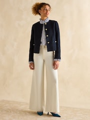 Joules Hampstead Navy Boucle Jacket - Image 3 of 6